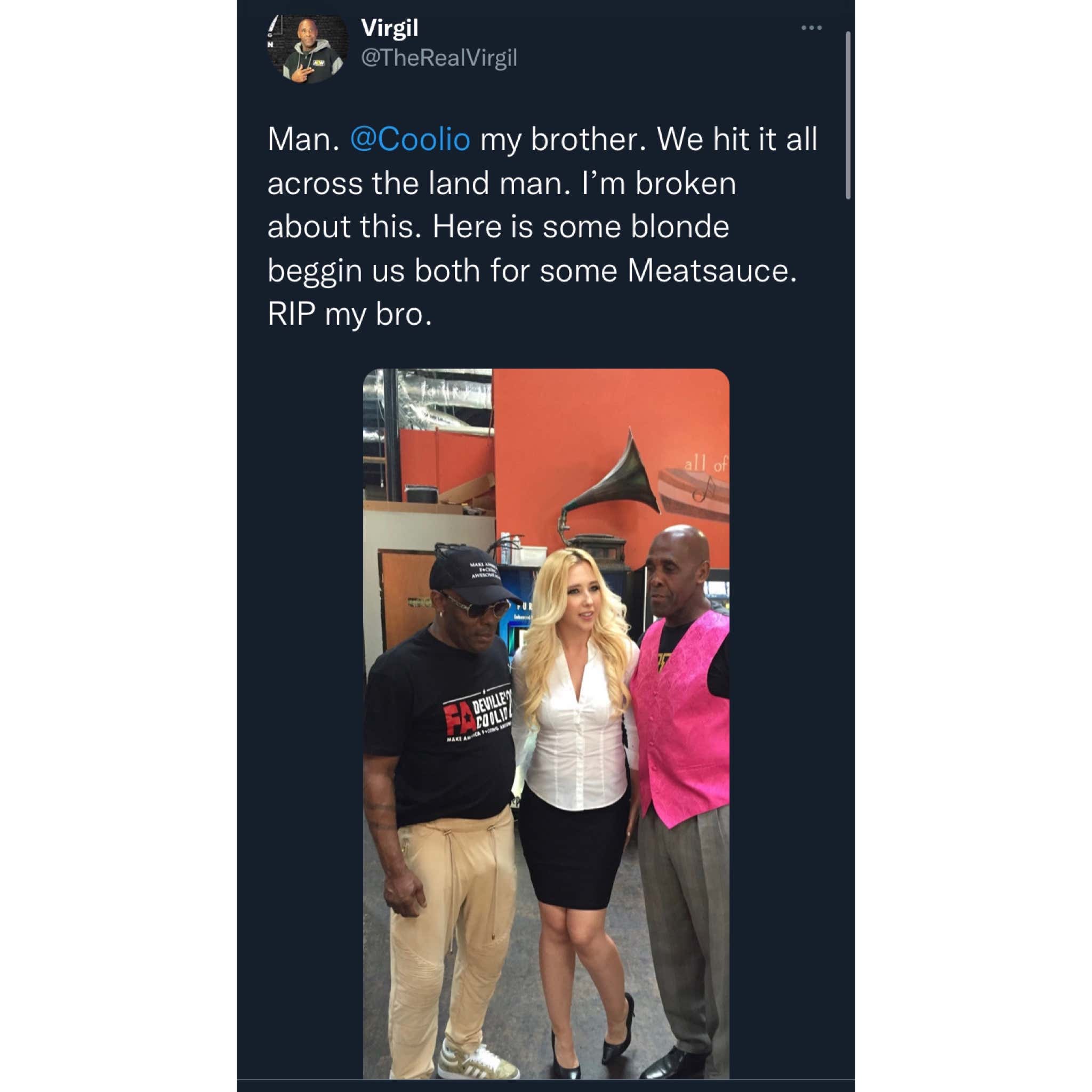 Virgil Had A Million Dollar Farewell Tweet For Coolio Last Night