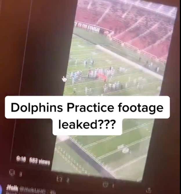 Can't Blame UC Students For Doing What Any Bengals Fans Would Do - Film The Dolphins Practicing On Campus And Post Them To Twitter
