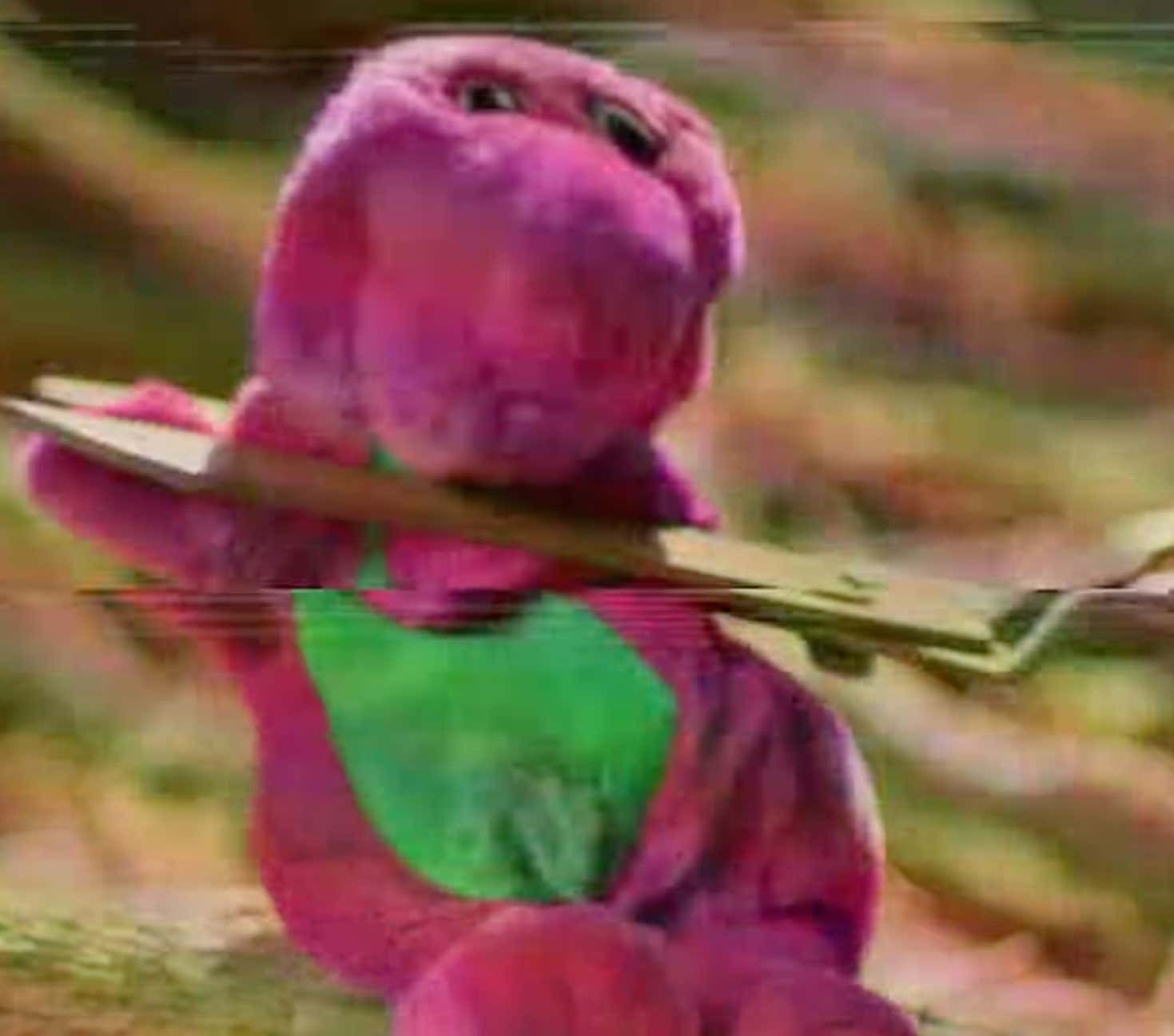 Barney The Dinosaur Angry