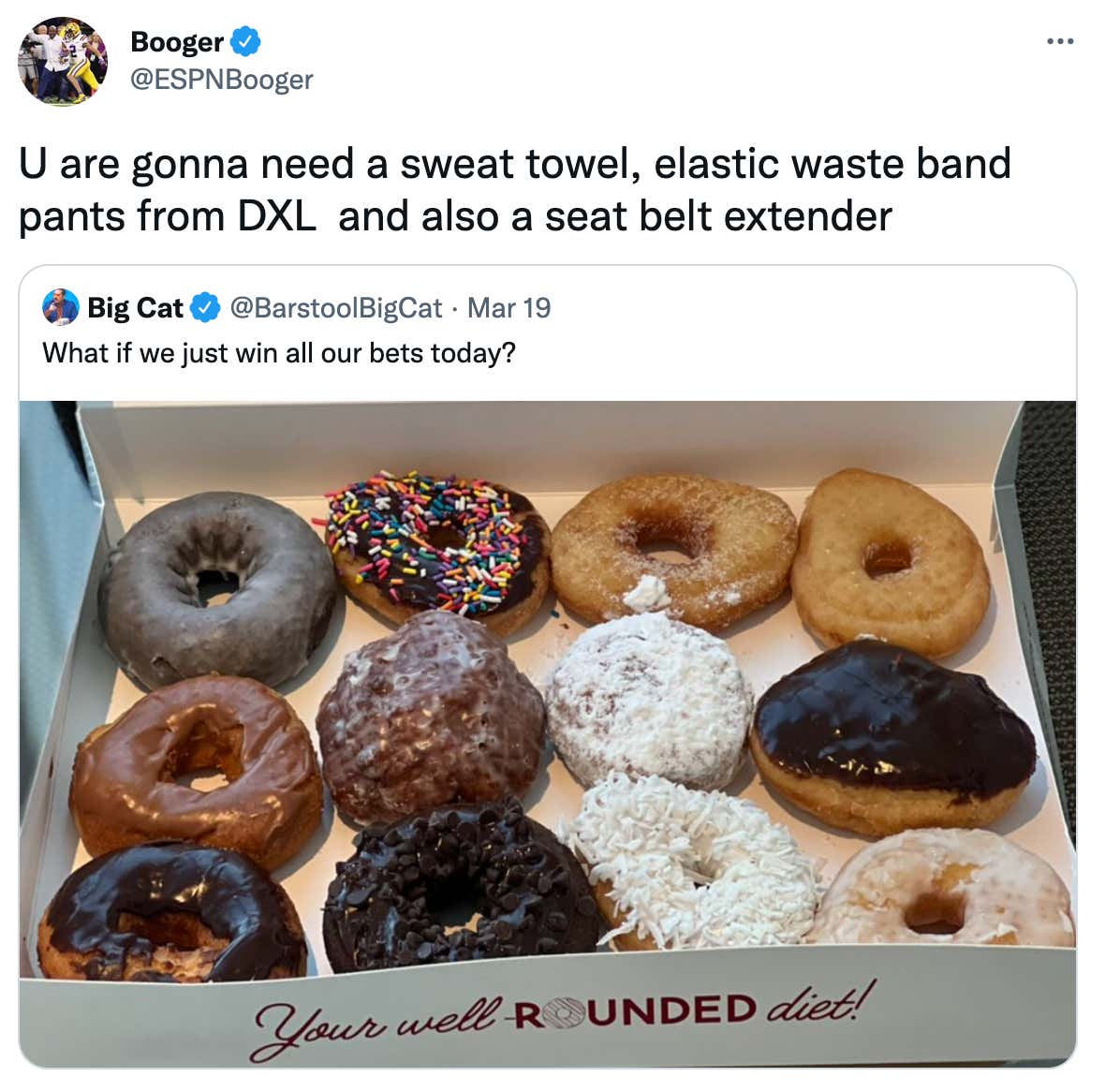 Booger McFarland Will Not Stop Making Fun Of Big Cat's Weight