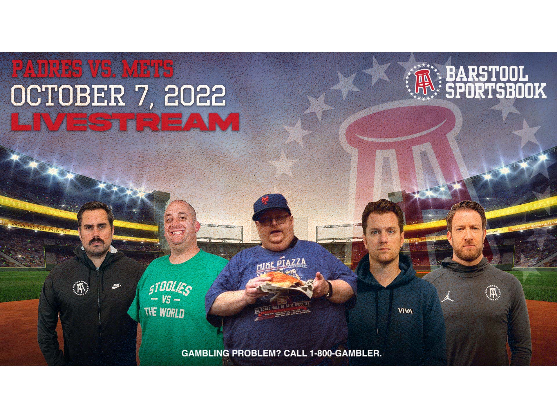 Live from the BarstoolSportsbook house to watch the Mets playoff game