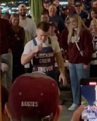 WATCH: Texas A&M Yell Leader Somehow Makes Midnight Yell Even More Cringey By Forgetting His 'Joke'