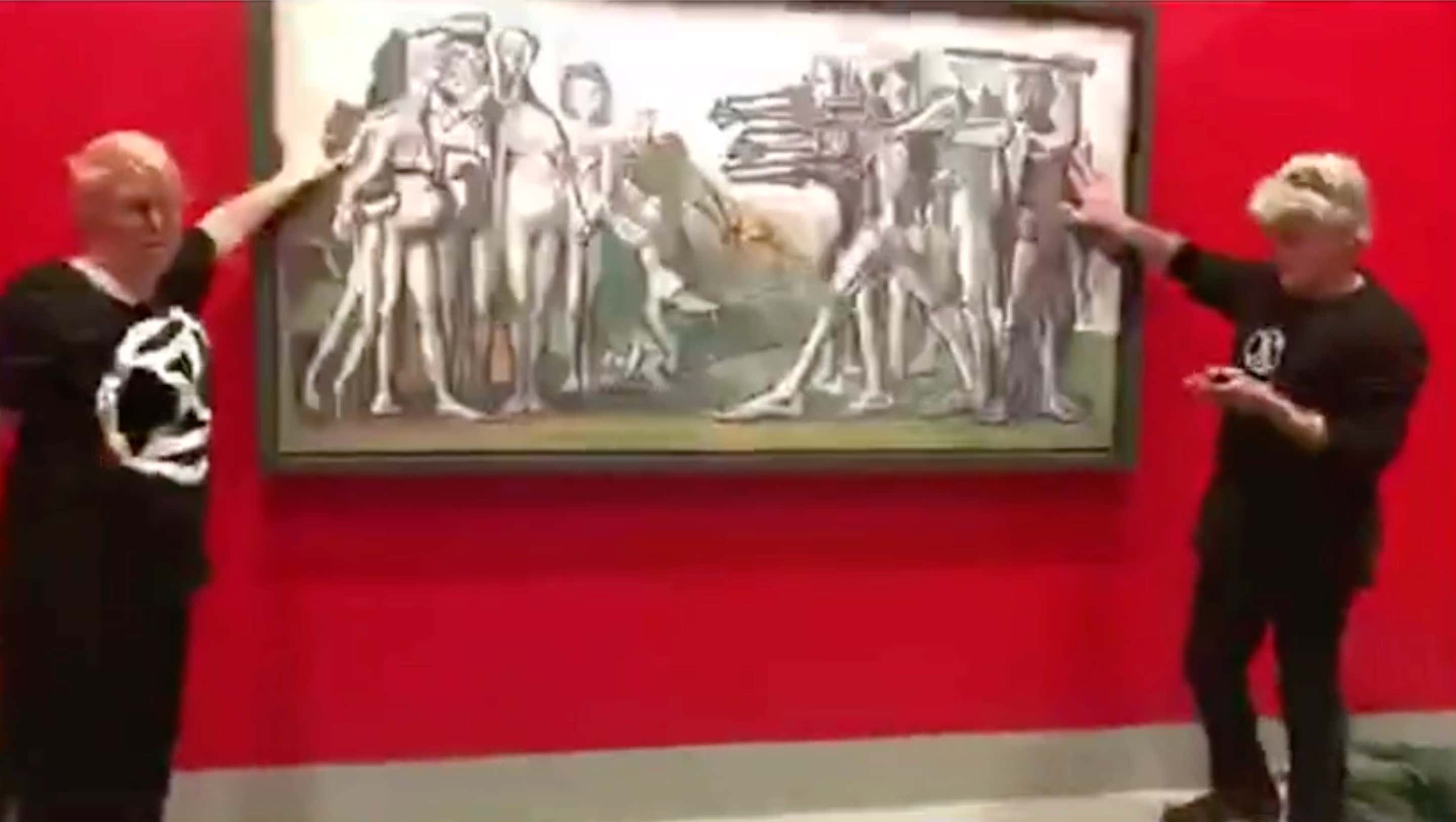 A Couple Of Protestors Glued Their Hands To A Picasso Painting Worth $280 Million
