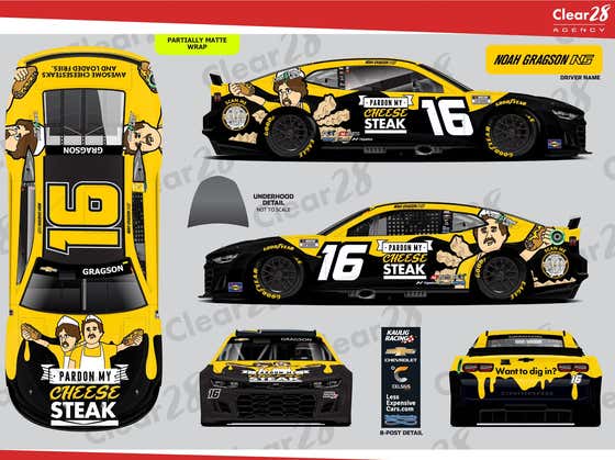 Start Your Engines: NASCAR Driver Noah Gragson Will Be Driving A Pardon My Cheesesteak Car On October 30th At Martinsville Speedway