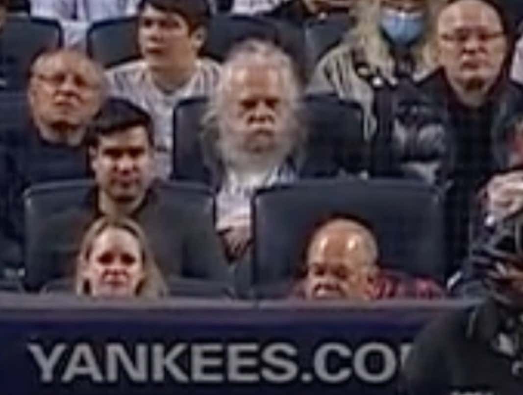 Baseball fans think they've solved the mystery of who 'distracting' old man  is sat behind the plate at Yankee Stadium