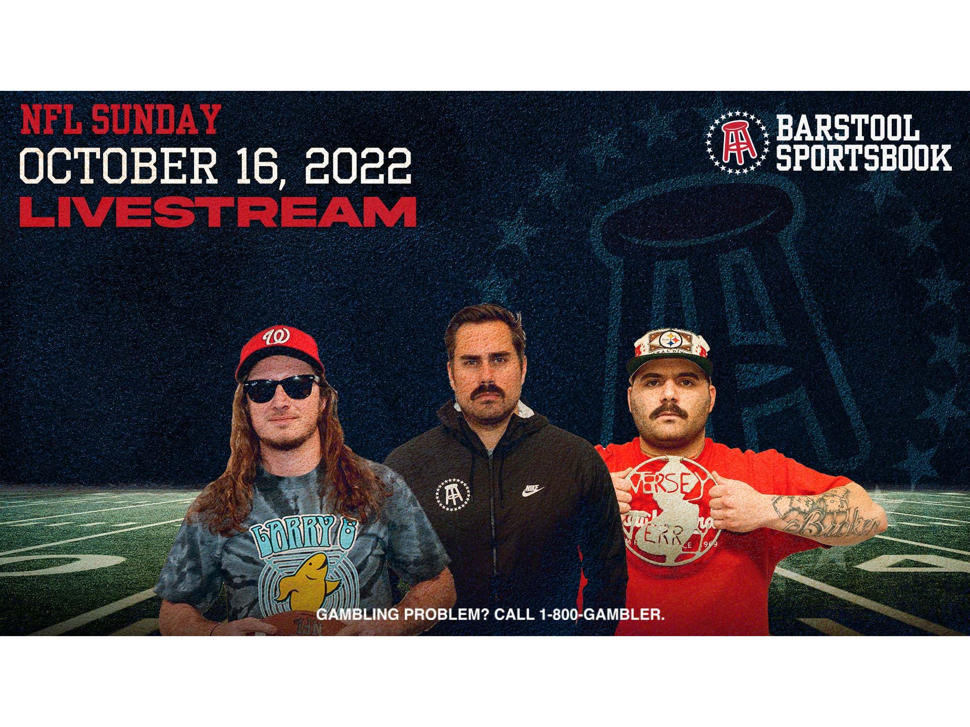 LIVE with the Barstool Crew from the Gambling Cave for Week 6 of the NFL Barstool Sports