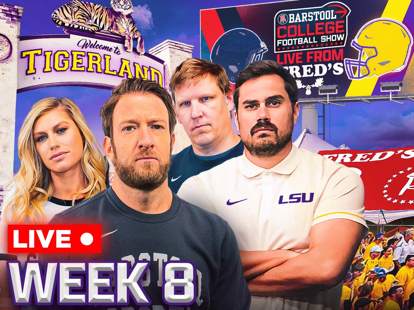 Barstool College Football Show Week 8 LIVE from Fred’s in Baton Rouge