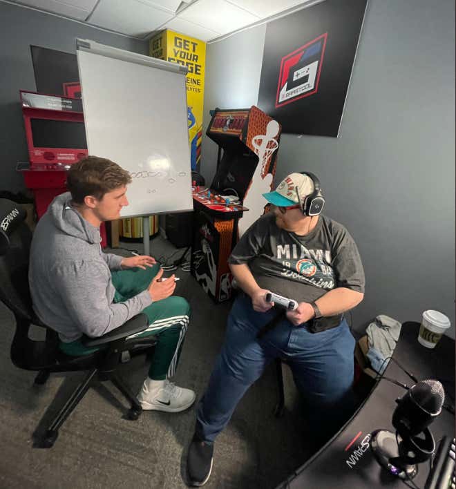 Billy Football Brought Out A White Board To Teach Frank The Tank About Reading Defenses