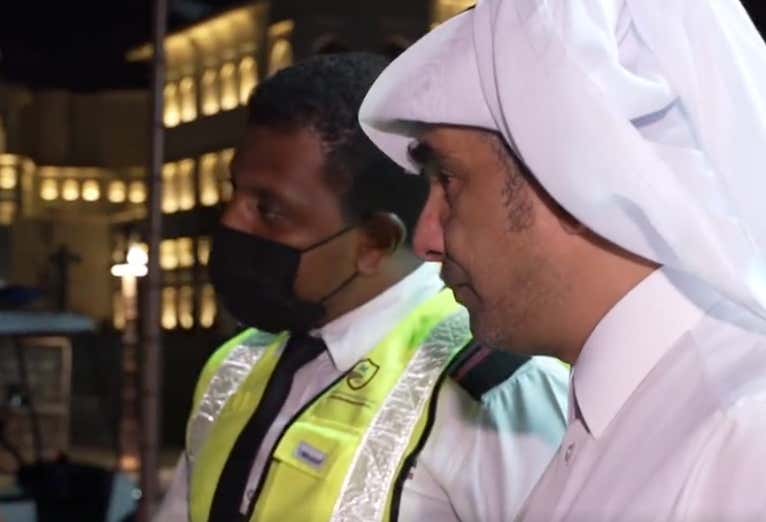 Crazy Scene As Qatari Officials Shutdown Danish Broadcast On Live TV At The World Cup