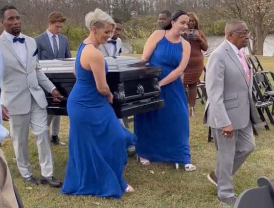Getting Carried Down The Aisle Of Your Wedding Inside Of A Casket Is A WILD Move