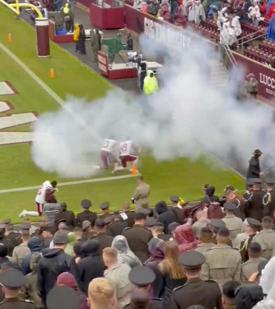Texas A&M Tried To Psych Out UMass By Firing A Cannon Right In Their Faces