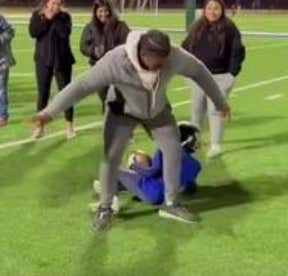 Awesome Video Of A Bunch Of Parents Getting The Opportunity To Truck Stick Their Kids At A Youth Football Practice