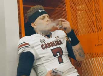 Spencer Rattler Makes A Bold Choice By Channeling Joe Burrow's Victory Cigar Energy, But Good For Him