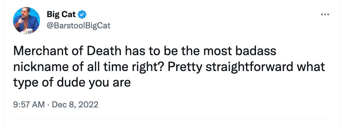 Now That "The Merchant Of Death" Is A Free Man, Let's Rank Some Of The Greatest Nicknames Of All Time