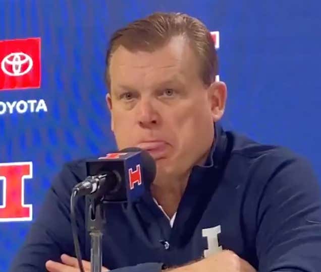 Brad Underwood Making A Fart Sound Into The Mic Is The Only Acceptable Press Conference Answer After Losing To Penn State