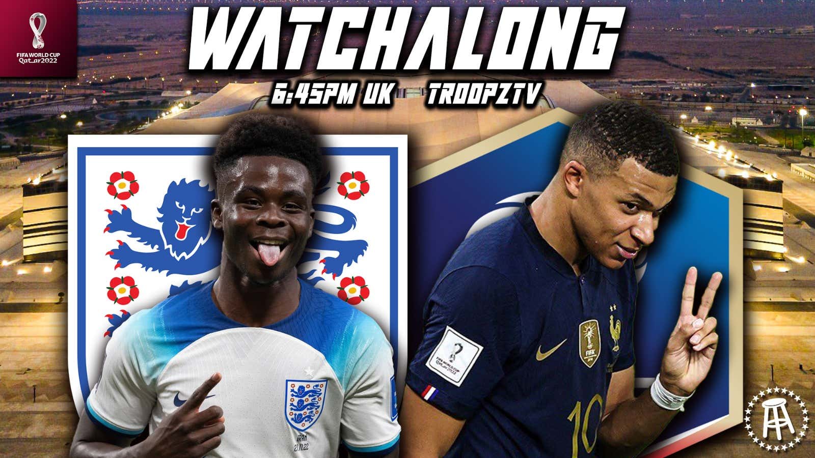 ENGLAND VS FRANCE QATAR WORLD CUP 2022 1/4 FINALS LIVE WATCHALONG W