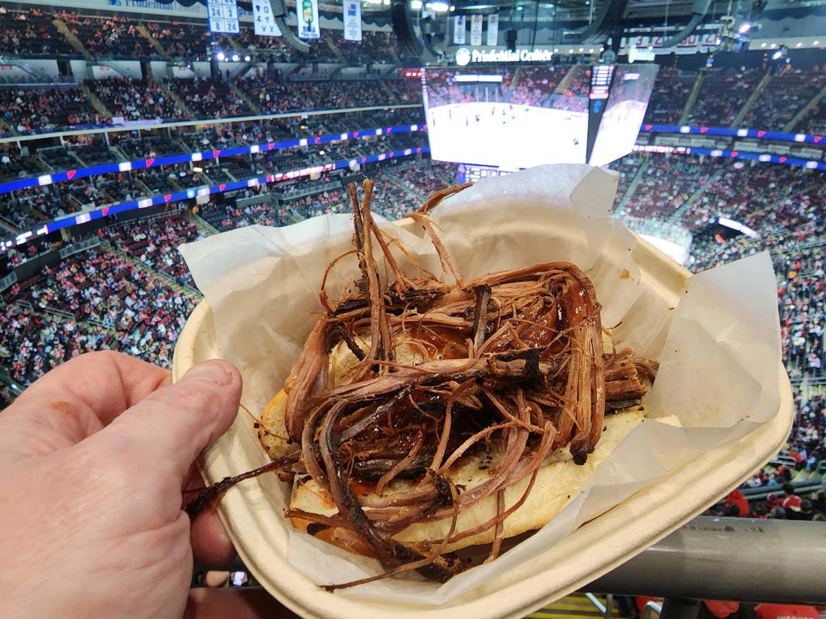 Somebody Working For The New Jersey Devils Needs To Be Thrown In Jail For This Brisket They Served Frank The Tank
