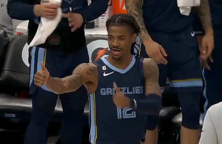 Ja Morant Was Just Ejected For What Appears To Be Barely Talking Shit Back To A Fan