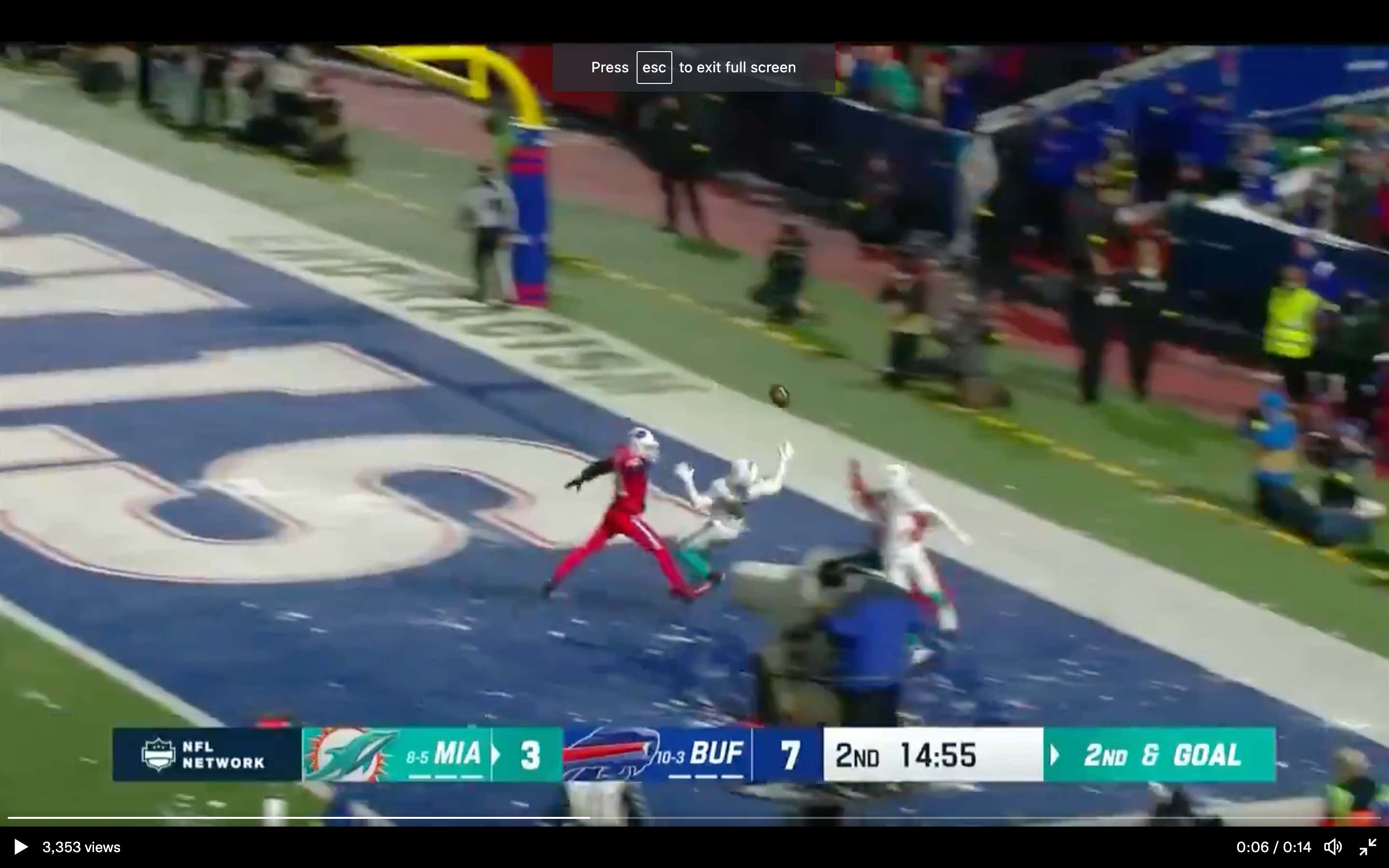 Bills Fans Launching Snowballs At Dolphins Players During A Play Is One Hell Of A Homefield Advantage