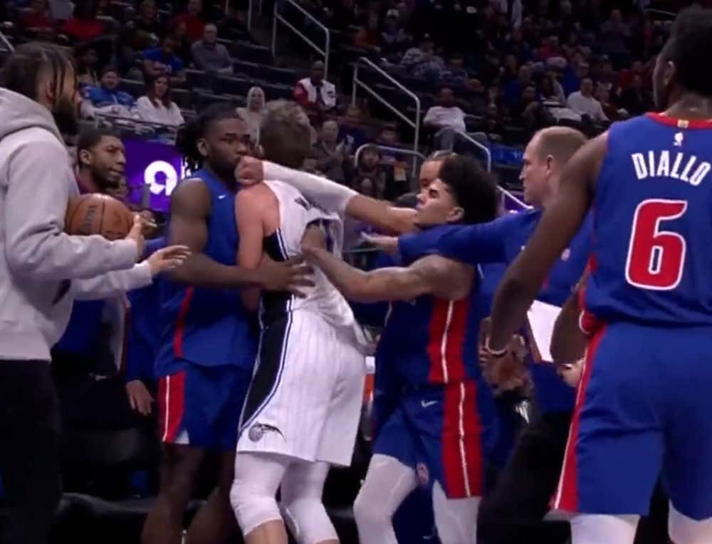 A Fight Broke Out Between The Magic And Pistons And We Almost Had Another Malice At The Palace
