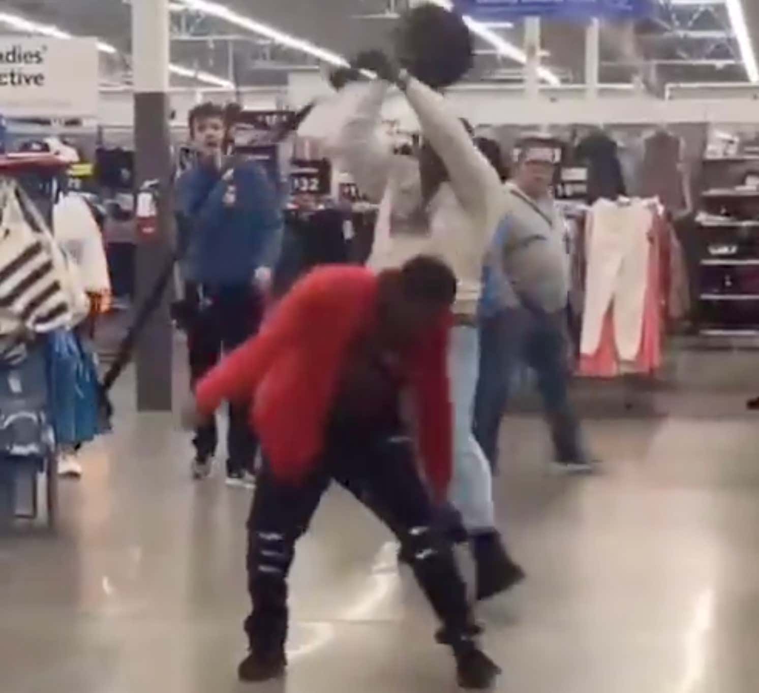 Warning: If You Pull Out A Knife At Walmart, You May Get Obliterated With A Foreign Object By Some Random Hero Like It's A Wrestling Match