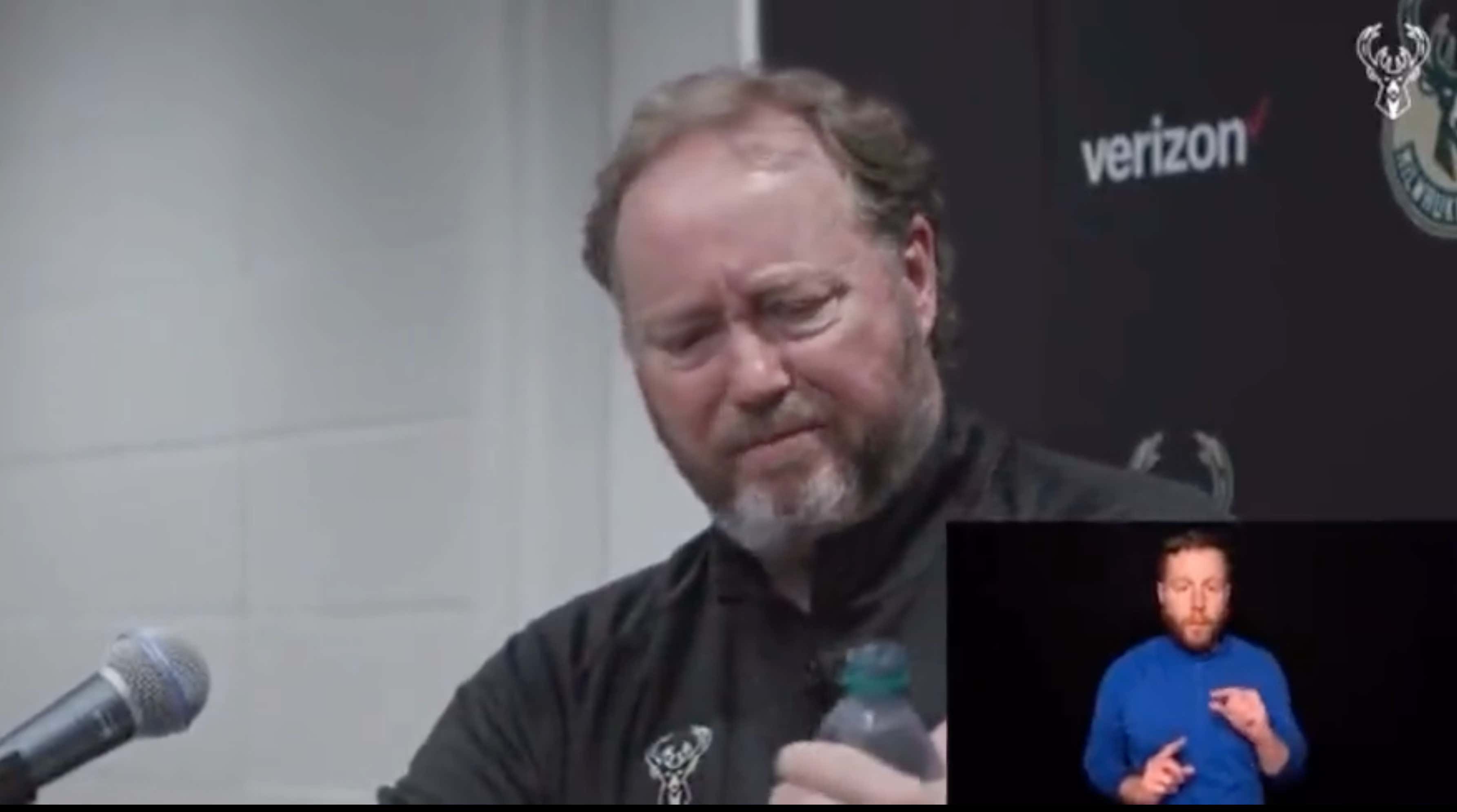 This Mike Budenholzer Reaction During A Press Conference Is Just Another Example That Proves Why Dasani Water Is TRASH