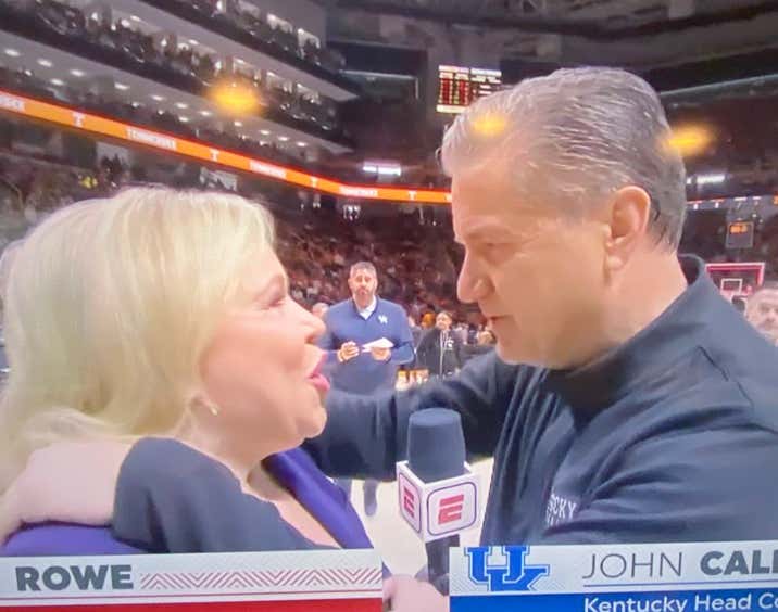 You Think Coach Cal Is Fired Up About Kentucky Actually Looking Like A Decent Basketball Team For A Half?