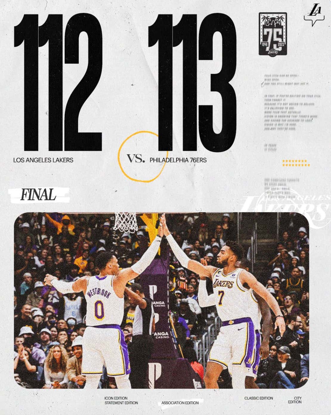 The Los Angeles Lakers Social Media Team Refuses To Feature LeBron James In Their Final Score Graphic After A Loss