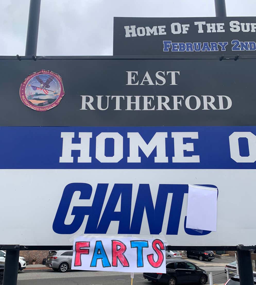 The East Rutherford PD Almost Issued Me A Public Vandalism Citation For A Giant Fart Sign