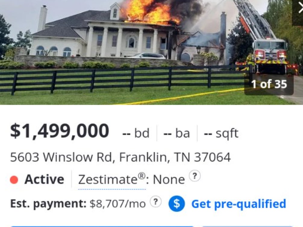 This Brutally Honest Zillow Listing For A $1.5 Million Burnt Down House Has The Internet's Brain In A Pretzel