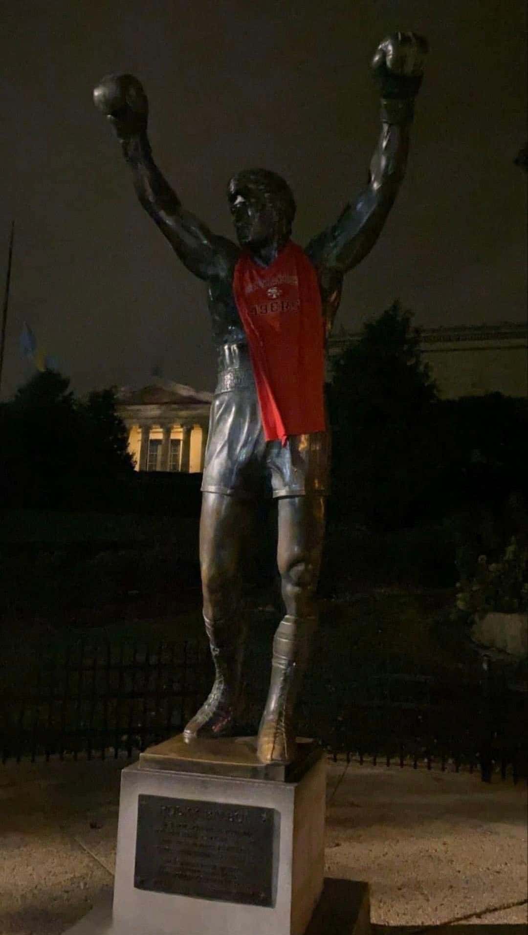49ers Fans Just Signed Their Team's Death Wish By Messing With The Rocky Statue