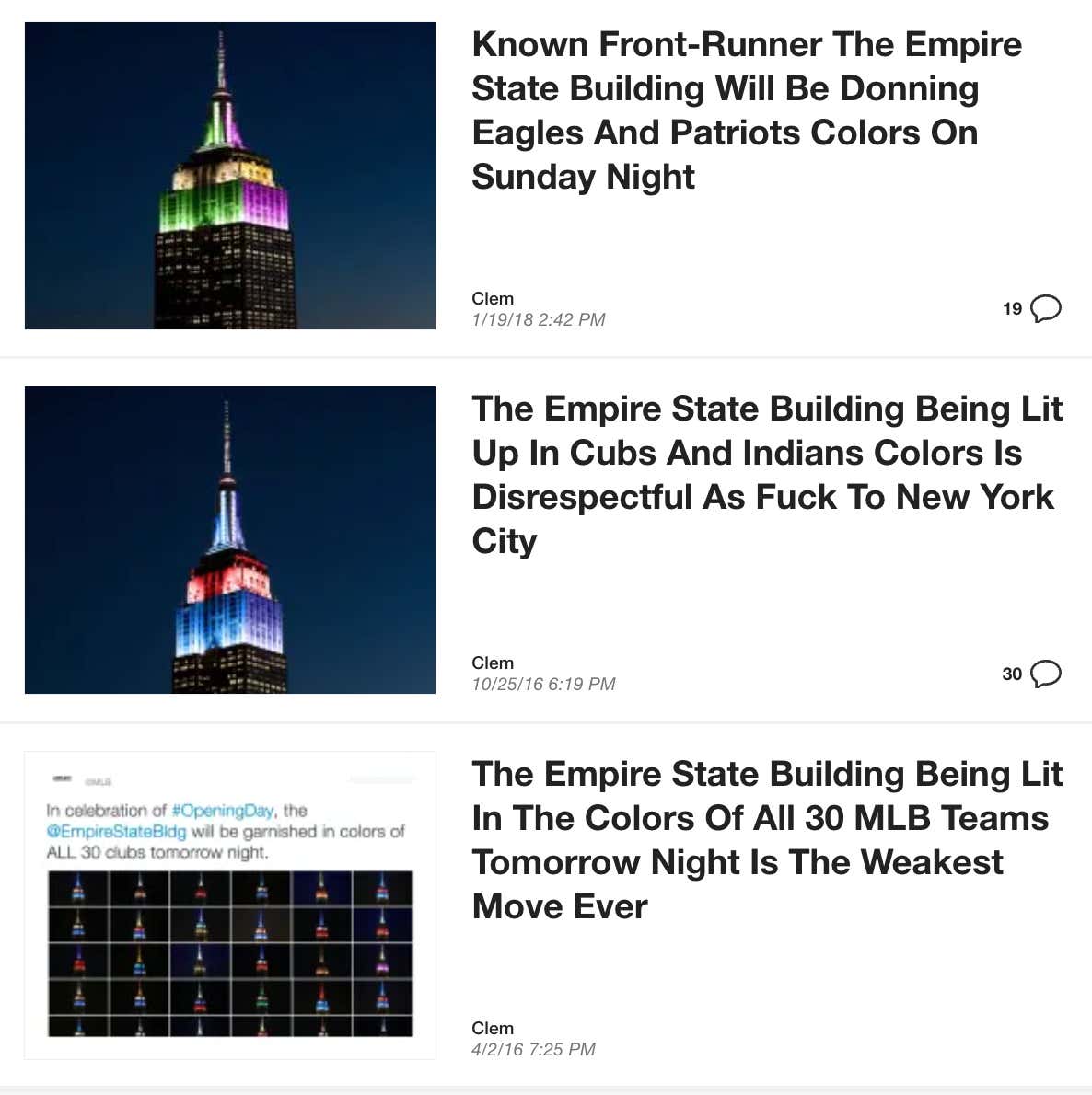 Empire State Building lit up in the Eagles' colors after NFC win. People  got fired up about it. - The Boston Globe