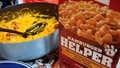 Tank Cooks Hamburger Helper Cheeseburger Macaroni with Hot Dogs