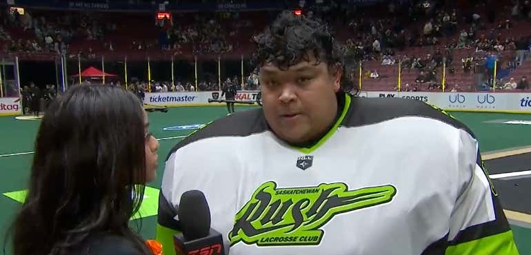 Saskatchewan Rush Goalie Alex Buque Put On A Clinic On How To Dominate A Post Game Interview