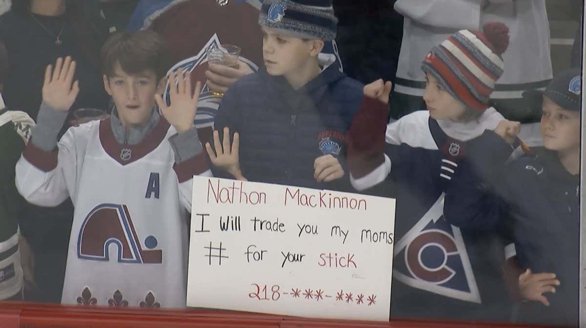 Little Avs Fan Wants A New Nathan MacKinnon Stick, Might Get A New Dad In The Process