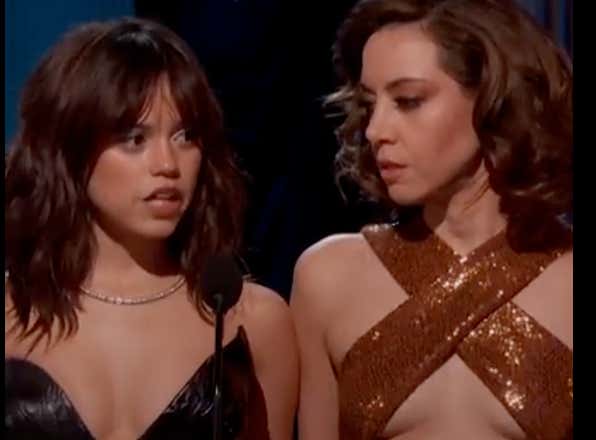 Aubrey Plaza And Jenna Ortega Presented Together At The SAG Awards, Promising To Curse The Families Of Those Who Set It Up And Wishing Misfortune On Their Bloodlines For Generations To Come
