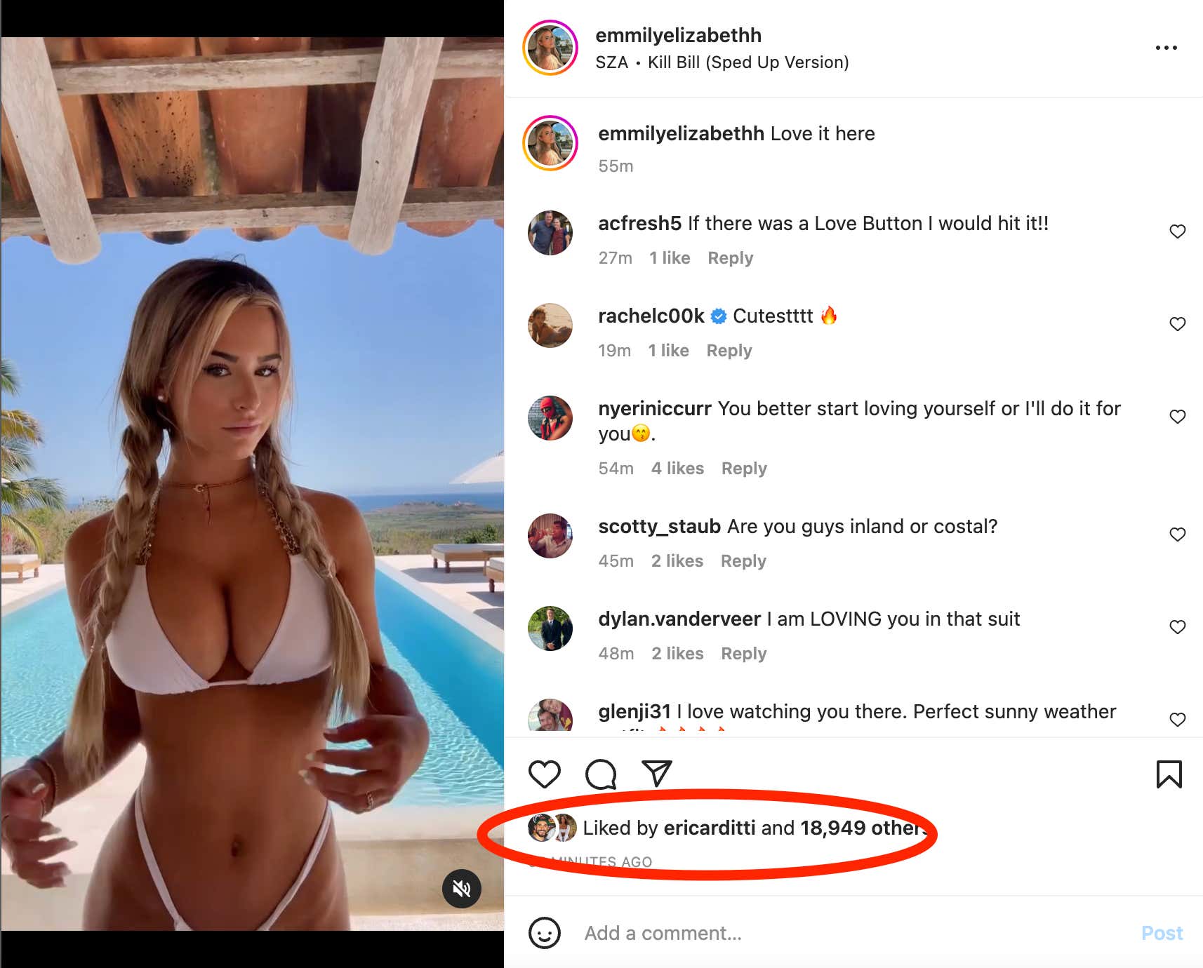 Another Day, Another HEATER Of An IG Reel By Emily Elizabeth