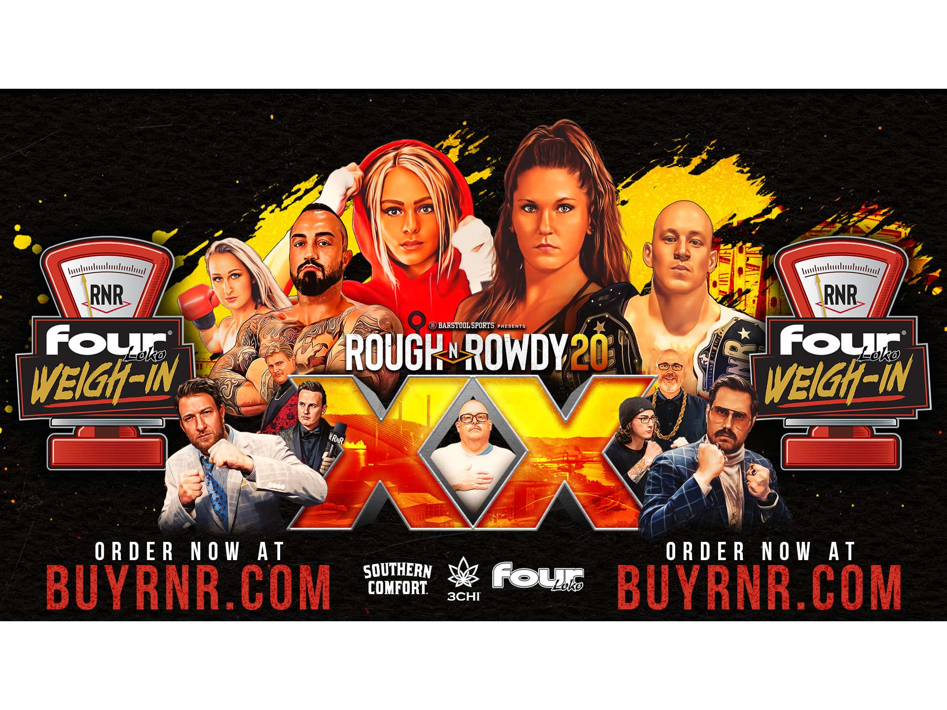 ROUGH N' ROWDY 20 Four Loko WeighIns Watch 20 Fights and 3 Title
