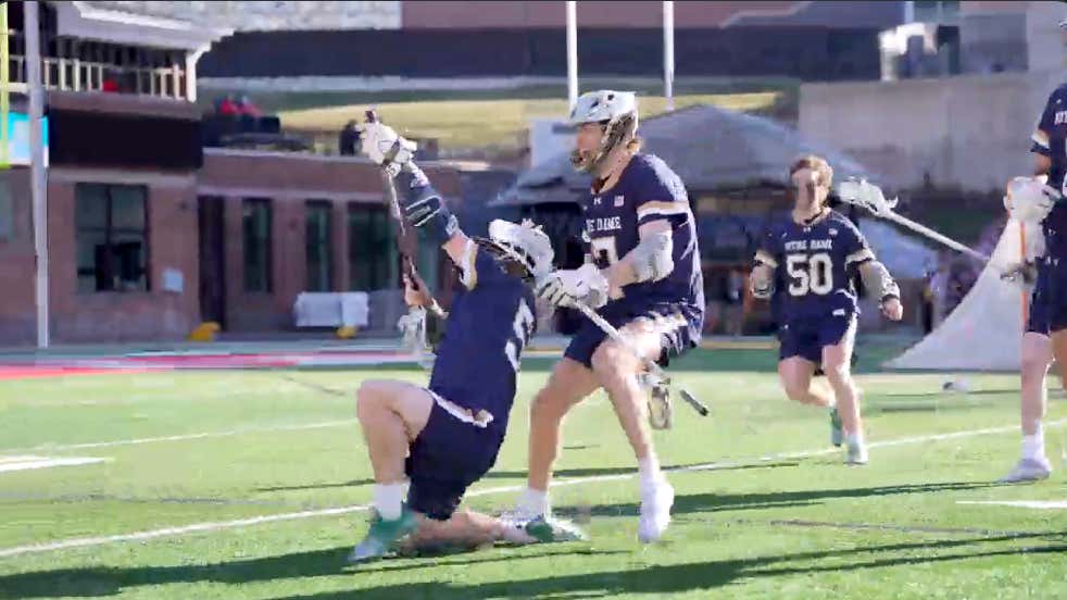 You Can Stop The Race Now, Notre Dame's Pat Kavanagh Has Already Locked Up The Celly Of The Year