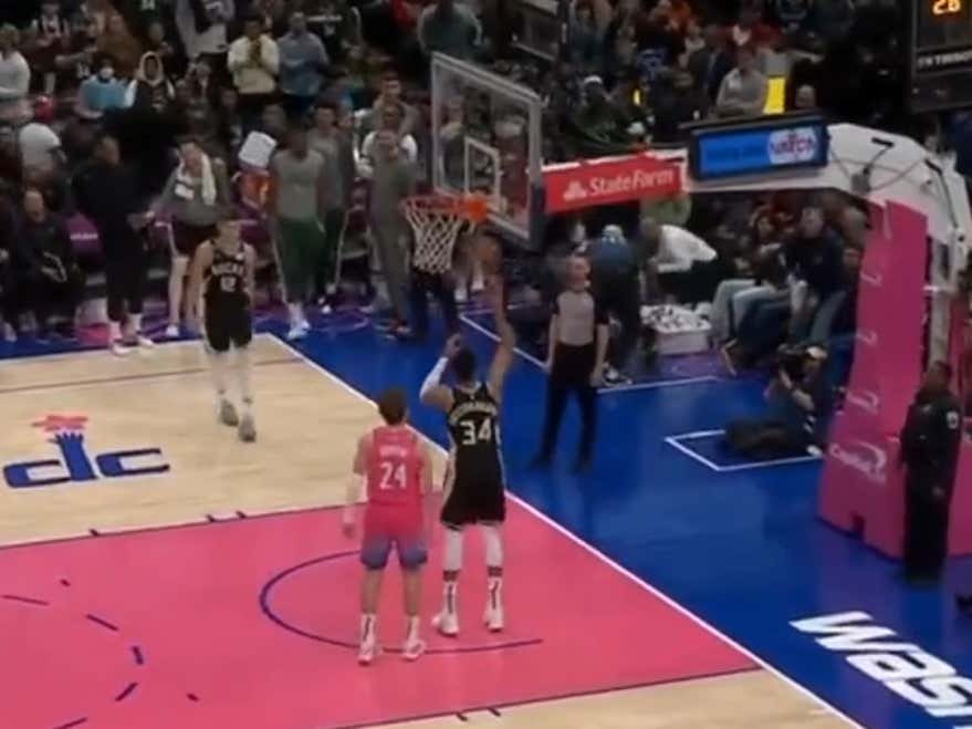 Giannis Channeling His Inner Ricky Davis To Give Himself A Triple