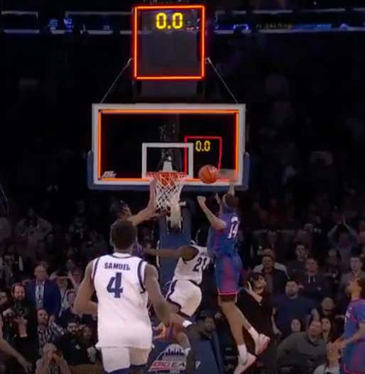 DePaul's Nick Ongenda Delivered One Of The Best Blocked Shots You'll See At The Buzzer To Beat Seton Hall In A Wild Ass Finish