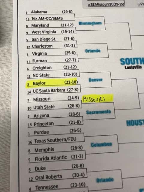 There Is Only One Acceptable Way To Highlight Your Bracket During The NCAA Tournament