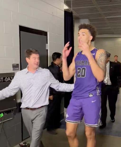 'He Just Freaking Threw It?!': Furman Players Couldn't Believe Kihei Clark's All-Time Bozo Moment