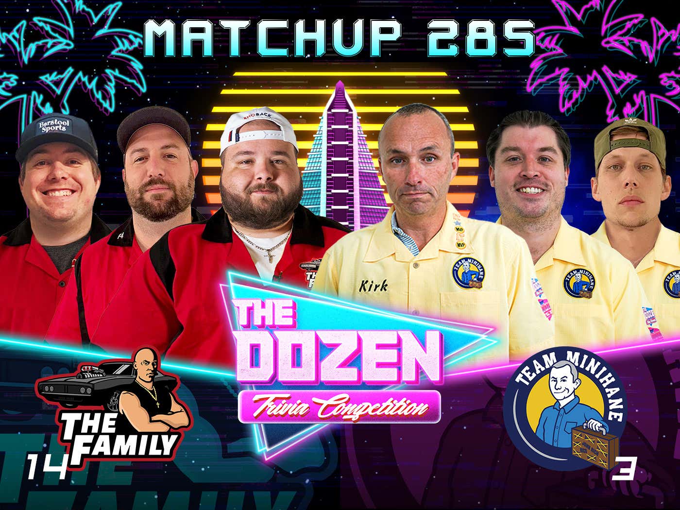 3Team Minihane vs. 14The Family (The Dozen, Match 285) Barstool Sports