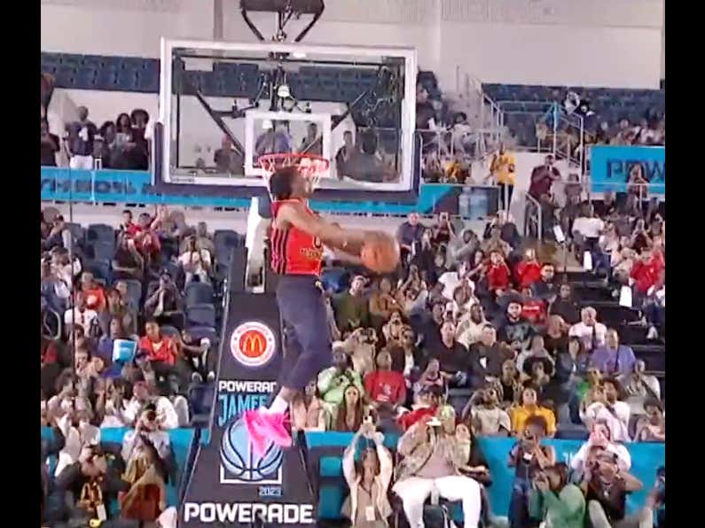 Bronny James Showed Out At The Powerade JamFest Dunk Contest