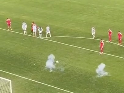 Play On: Albanian Soccer Fans Throw A Bunch Of 'Explosives' At Guy Taking A PK ... Shockingly Works