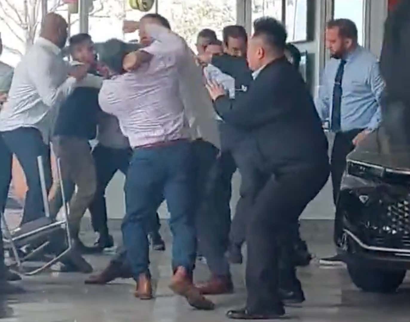 There Was A Full Blown Royal Rumble At A Car Dealership Between Salesmen