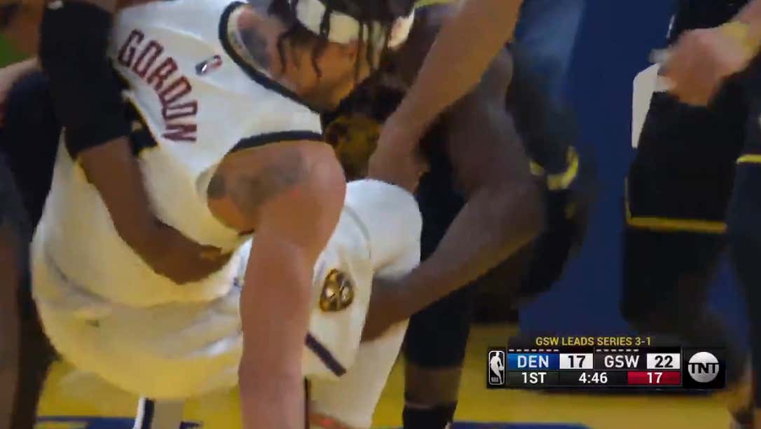 Let's Not Forget That Draymond Green Basically Did The Exact Same Leg Grab As Domantas Sabonis During Last Year's Playoffs