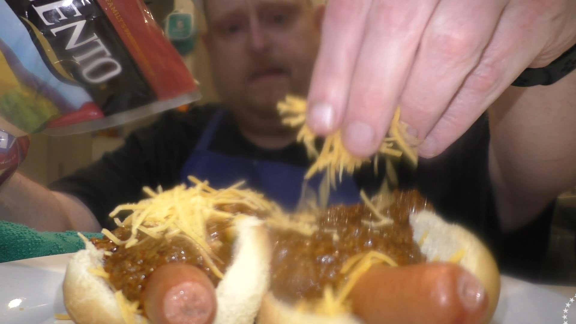Tank Cooks Chili Dogs