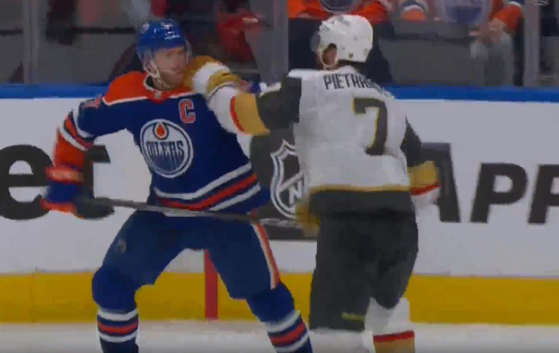 Refs Step In To Save Alex Pietrangelo's Life Before "Killer" Connor McDavid Could Put Him To Sleep